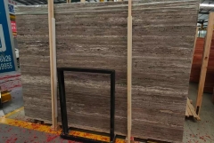 Iran Grey Travetine Honed Finish Slabs and Tiles