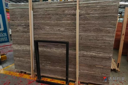 Iran Grey Travetine Honed Finish Slabs and Tiles