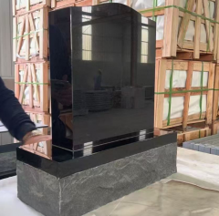 Zimbabwe Black New shanxi Black Headstone Monuments Natural Splite finish way