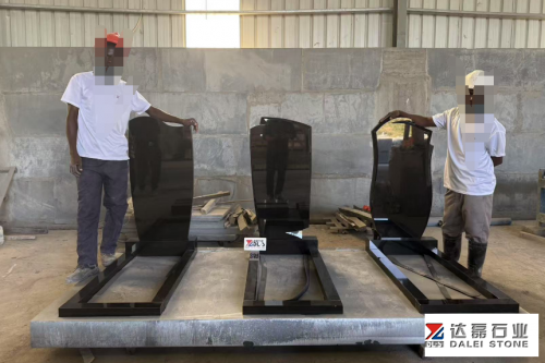 Zimbabwe Black Pure Black Granite Monuments Made in Local