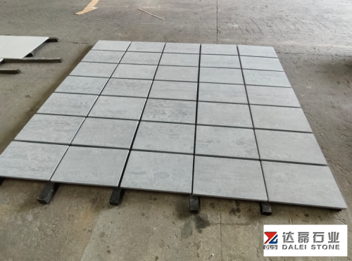 Moonlight Grey Marble Ace Wash and Brush Tumble Tiles