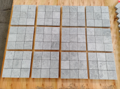 Moonlight Grey Marble Tumble Cube Stone with Net