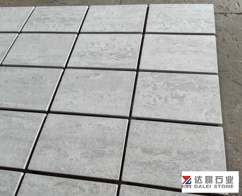 Moonlight Grey Marble Ace Wash and Brush Tumble Tiles