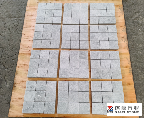 Moonlight Grey Marble Tumble Cube Stone with Net