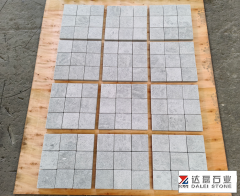 Moonlight Grey Marble Tumble Cube Stone with Net