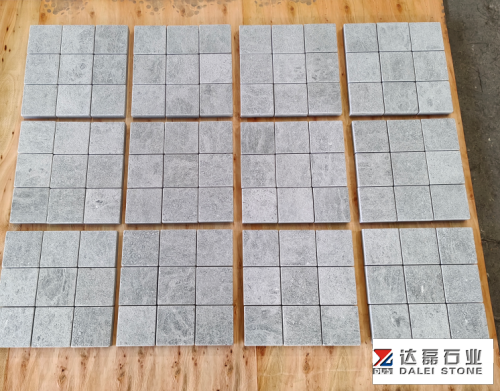 Moonlight Grey Marble Tumble Cube Stone with Net