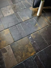 Grey Black Golden Color Limestone Leather and Tumble Finish Floor Tiles