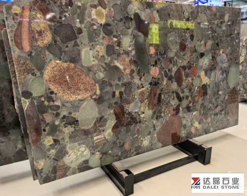 Green Colorful Granite Marble Stone Artist Special Surface Looks