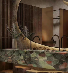 Green Colorful Granite Marble Stone Artist Special Surface Looks