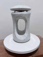 Carrara White Round Design Latterns