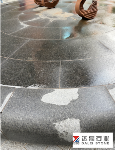 Angola Black Cube Stones Fountain Side Stones in Round