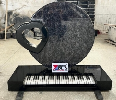 USA Marketing Custom Design Piano Monuments Tombstone Indian Black