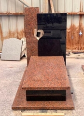 Karcci Red Granite Monuments Design With Black Color Granite Poland Marketing