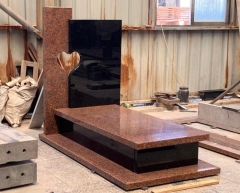 Karcci Red Granite Monuments Design With Black Color Granite Poland Marketing