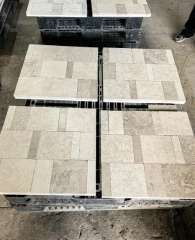 Beige Limestone Tumble Finish Way Floor tiles