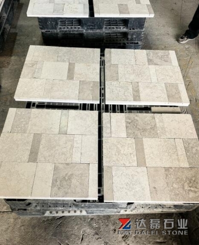 Beige Limestone Tumble Finish Way Floor tiles