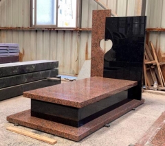 Karcci Red Granite Monuments Design With Black Color Granite Poland Marketing