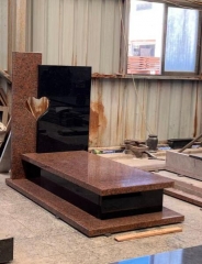 Karcci Red Granite Monuments Design With Black Color Granite Poland Marketing