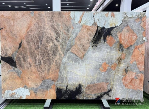 Brazil Natural Quartize Slabs Pink Marble Big Slabs
