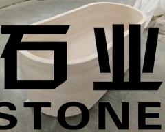 Beige Travertine Bathtub Factory Cut Wholesale