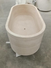 Beige Travertine Bathtub Factory Cut Wholesale