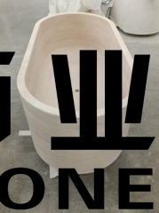 Beige Travertine Bathtub Factory Cut Wholesale