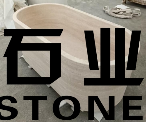 Beige Travertine Bathtub Factory Cut Wholesale