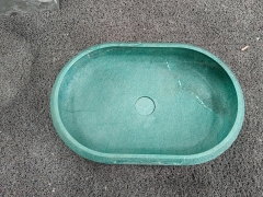 Oval Amazon Green Marble Vessel Sink Luxury Bathroom Decor