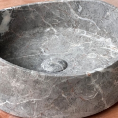 Fior Di Pesco Carnico Grey Marble Vessel Sink