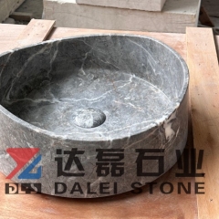Fior Di Pesco Carnico Grey Marble Vessel Sink