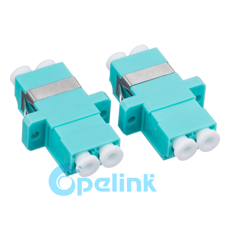 LC-LC Duplex Multimode OM3 Fiber Optic Adapter, sc type aqua color