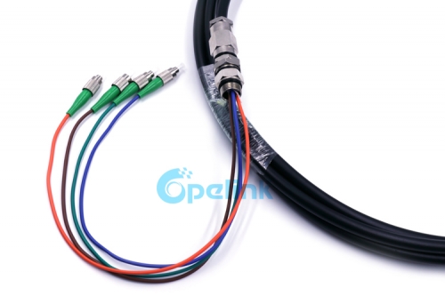 Armurado impermeable de fibra óptica, cordón