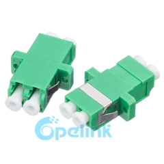 LC/APC-LC/APC plástico Duplex Singlemode adaptador de fibra óptica con brida