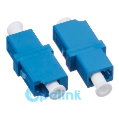 LC-LC Plastic Rectangular Simplex Singlemode Fiber Optic Adapter