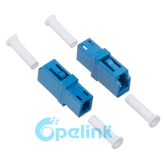 LC-LC Plastic Rectangular Simplex Singlemode Fiber Optic Adapter