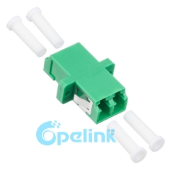 LC/APC-LC/APC plástico Duplex Singlemode adaptador de fibra óptica con brida