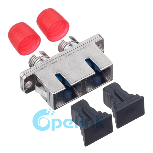 SC-FC Metal Duplex Singlemode Fiber Optic Adapter