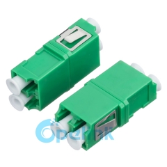 LC/APC-LC/APC plástico Duplex Singlemode adaptador de fibra óptica sin brida