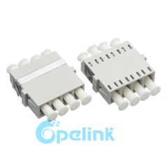 Adaptador de fibra óptica multimodo de cuatro núcleos de plástico LC-LC sin brida