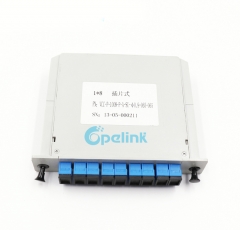 1x8 sc/pc lgx caixa de plástico fibra óptica plc divisor