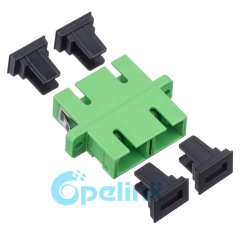Sc/APC-SC/apc plástico duplex singlemode adaptador de fibra óptica com flange