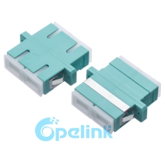 Adaptador de fibra óptica OM3 multimodo dúplex de plástico SC