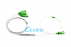 1 x4 plc divisor, sc/apc 0.9mm mini divisor de fibra óptica sem bloqueio plc