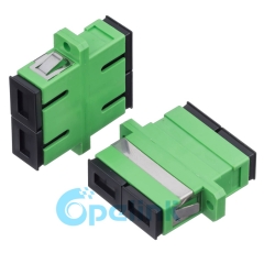 SC/APC-SC/APC plástico Duplex Singlemode adaptador de fibra óptica con brida