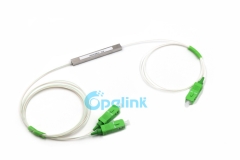 1 X2 divisor de fibra, SC/APC 0,9mm Mini divisor de PLC óptico sin bloqueo