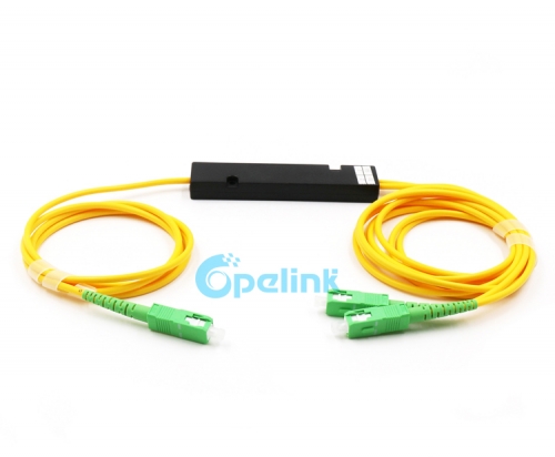 Divisor FBT óptico 1X2, caja de plástico, SC/APC