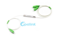 Divisor de fibra 1x2, sc/apc 0.9mm mini divisor de plc óptico sem bloqueio
