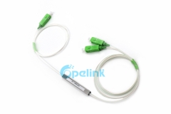 Divisor de fibra 1x2, sc/apc 0.9mm mini divisor de plc óptico sem bloqueio