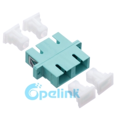 Adaptador de fibra óptica OM3 multimodo dúplex de plástico SC