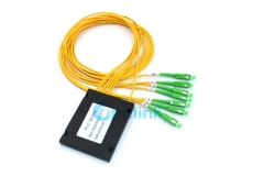1x6 divisor de fibra, sc/apc plástico abs caixa fibra óptica plc divisor